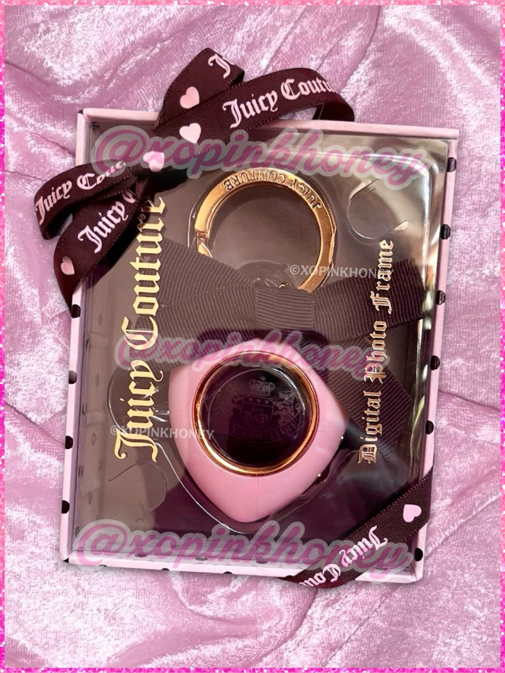 Vintage Y2K Juicy Couture Digital Photo Frame Heart Key Fob